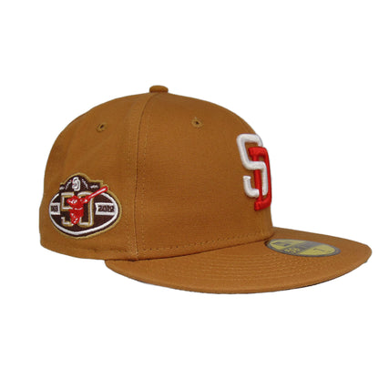 San Diego Padres JF Custom Cooperstown New Era Cap Lite bronze 50th Anniversary brown
peanut Side View
