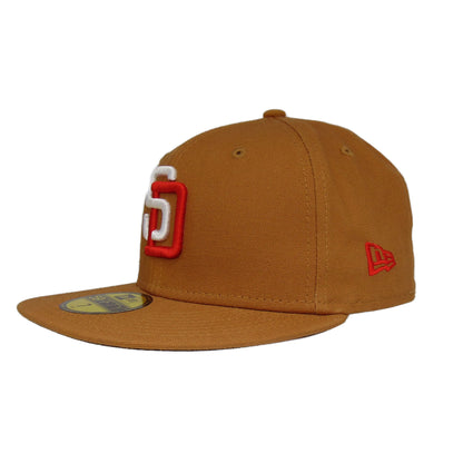 San Diego Padres JF Custom Cooperstown New Era Cap Lite bronze 50th Anniversary brown
peanut Back View