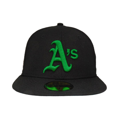 Oakland Athletics Custom New Era Cap Black 1989 black Front View