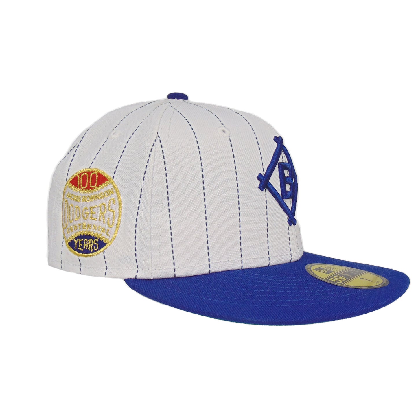 Brooklyn Dodgers Custom New Era Cap White 100 Years
