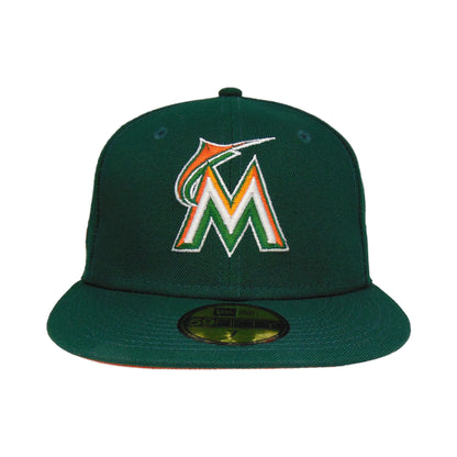 Miami Marlins Custom New Era Cap Green 2019 green Front View