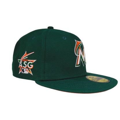 Miami Marlins Custom New Era Cap Green 2019 green Side View