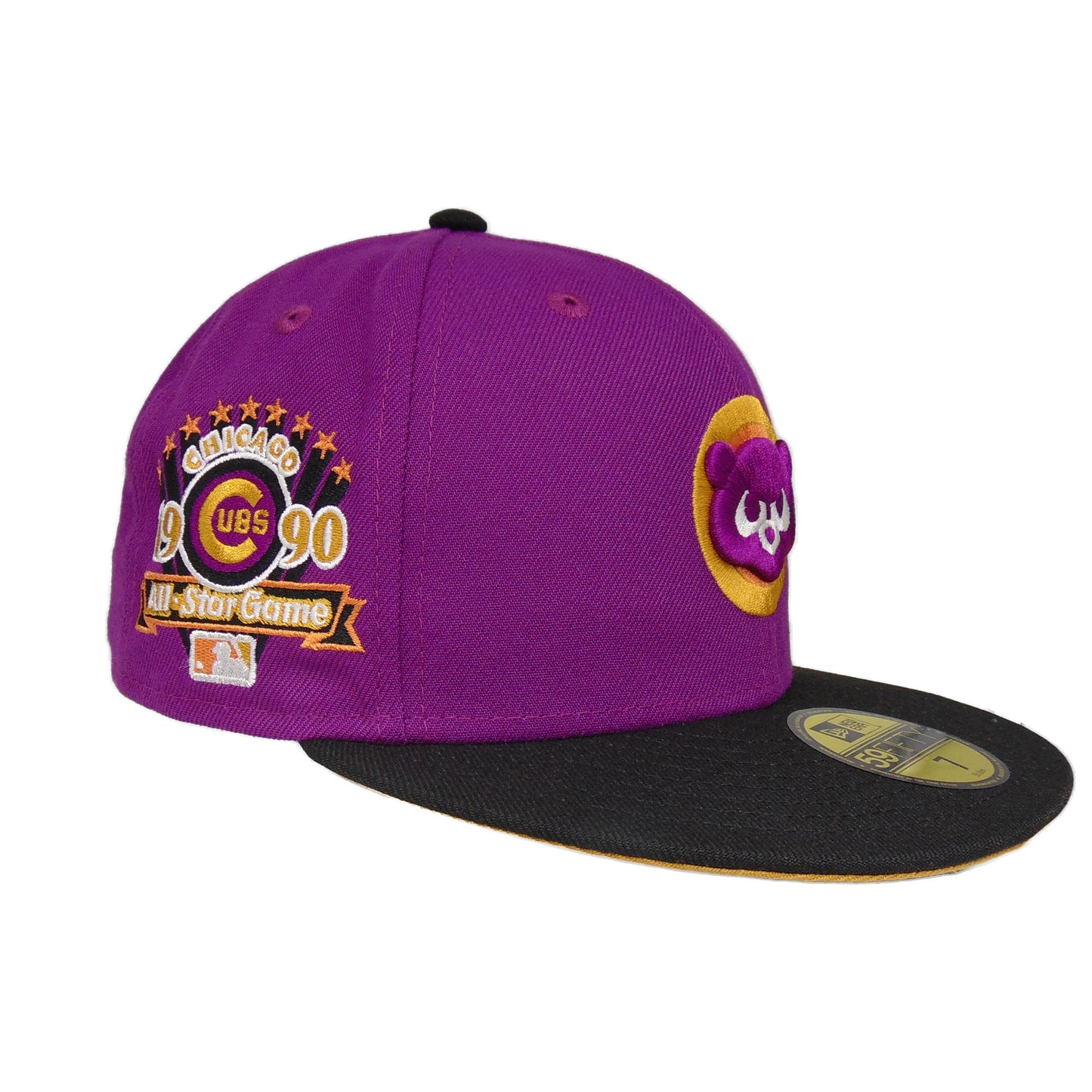 Chicago Cubs Custom New Era Cap Grape Black ASG 1990