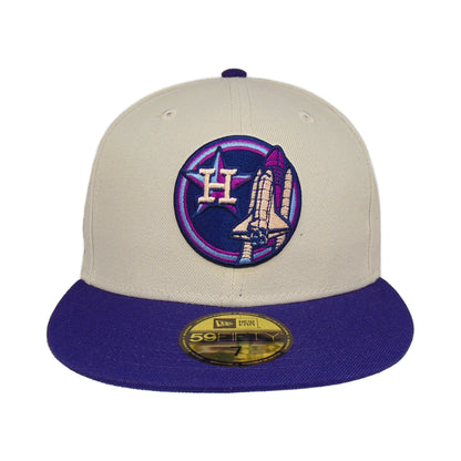 Houston Astros Custom New Era Cap Stone Purple Apollo 11 purple Front View