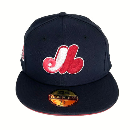 Montreal Expos Custom New Era Cap Navy 35years navy Front View