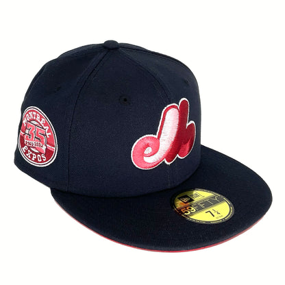 Montreal Expos Custom New Era Cap Navy 35years navy Side View