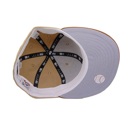 Atlanta Braves Custom New Era 59FIFTY Cap Camel Toast 1976 beige
brown Additional View