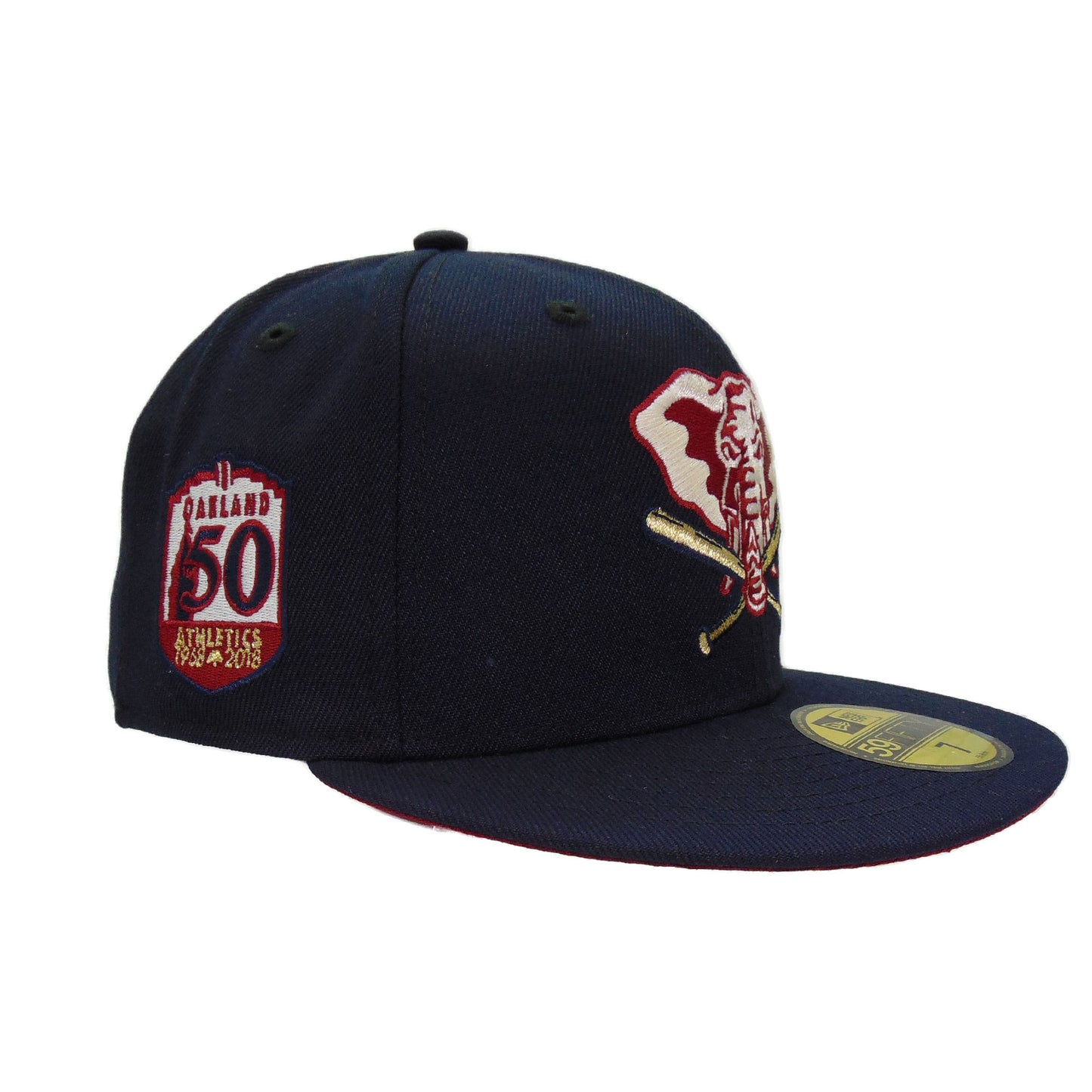 Oakland Athletics JF Custom New Era Cap Navy Stomper 50th