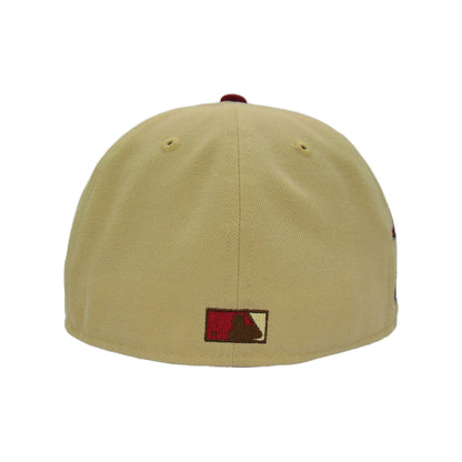 Atlanta Braves Custom New Era 59FIFTY Cap Vegas Gold  ASG 2000 yellow
dark green Undervisor View