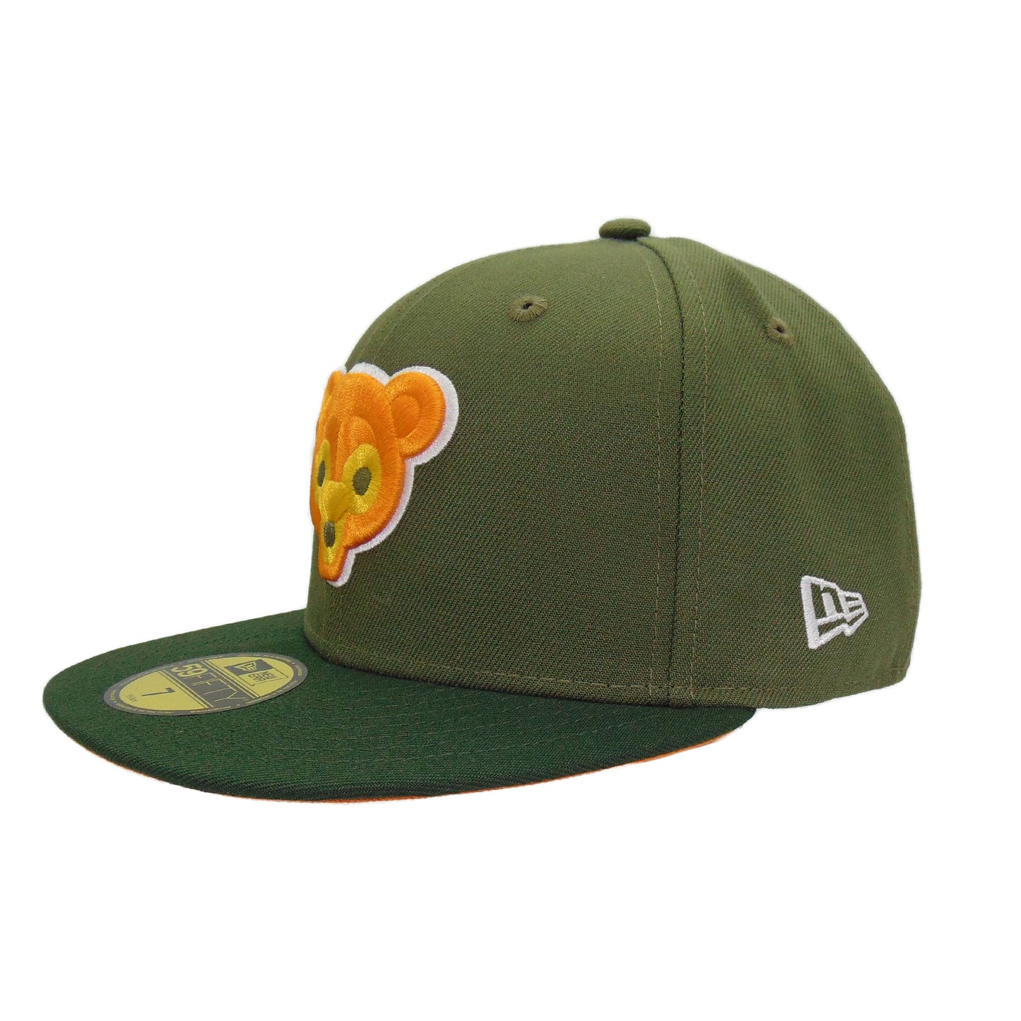 Chicago Cubs Custom New Era Cap Olive Green WF