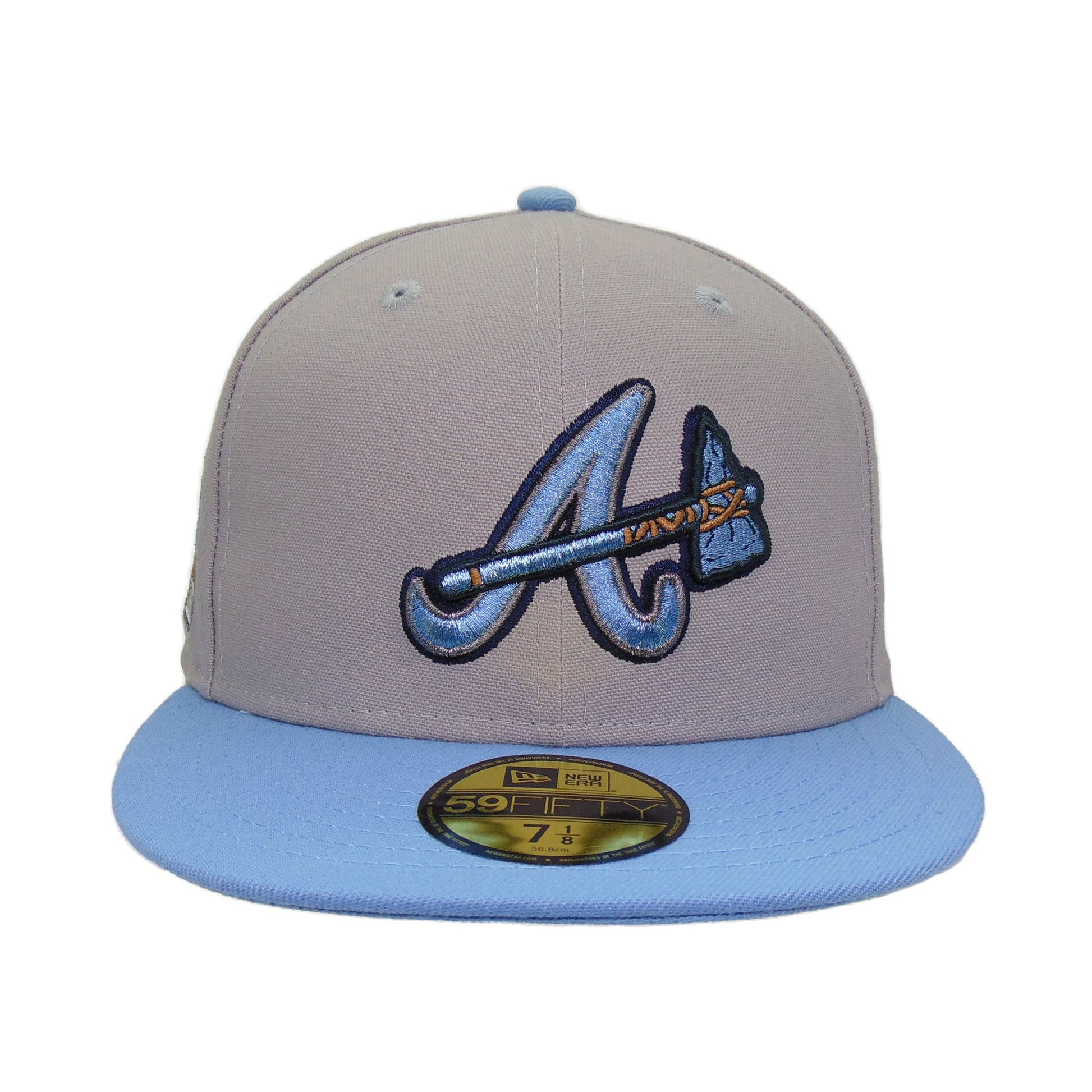 JustFitteds Exclusive Las Vegas Raiders Navy Sky Blue 59Fifty