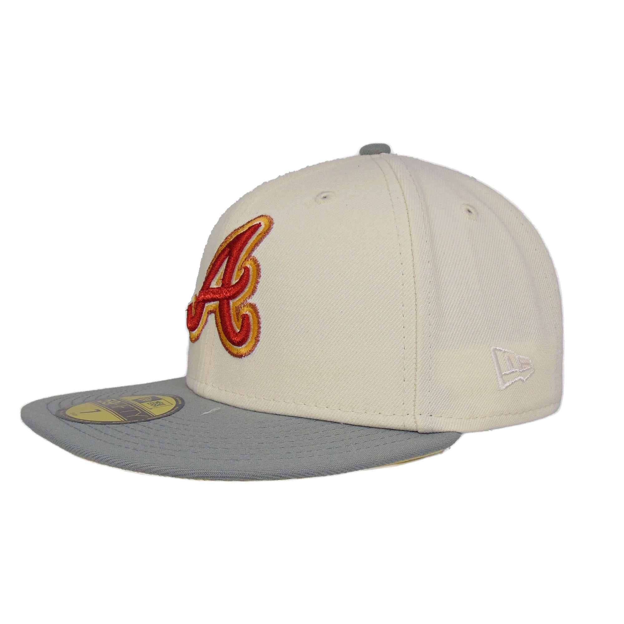 Atlanta Braves JustFitteds Custom New Era 59Fifty Cap Chrome grey