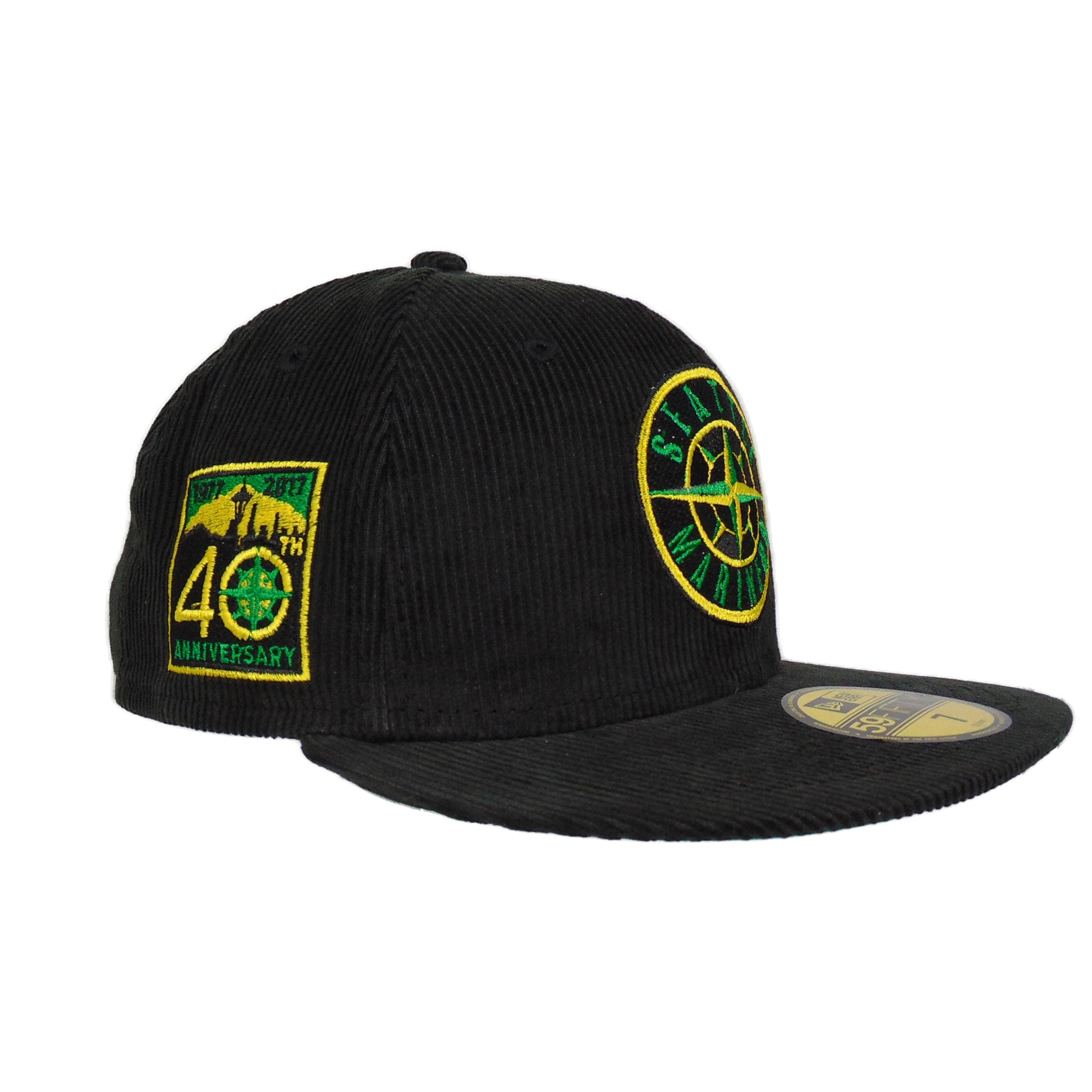 Seattle Mariners Custom New Era Cap 40th Black Corduroy – JustFitteds