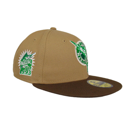 Florida Marlins Custom New Era Cap Camel Brown 1993 beige
brown Side View
