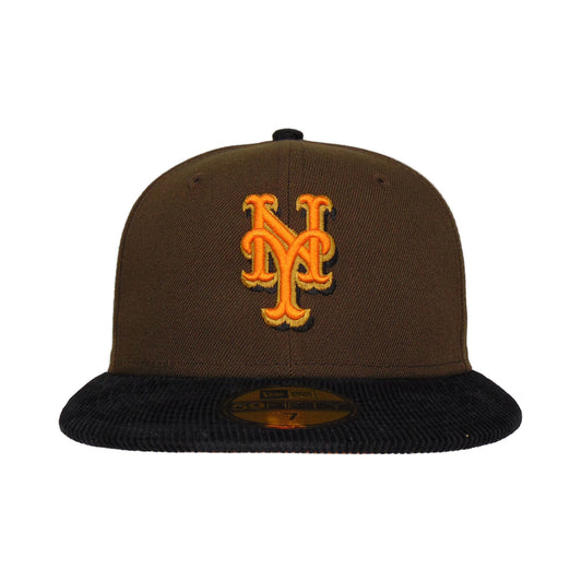 New York Mets JF Custom New Era Cap brown corduroy 40th