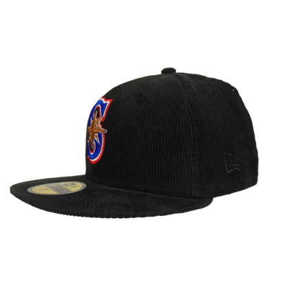 Seattle Mariners Custom New Era Cap Black Corduroy ASG 2001 black Back View