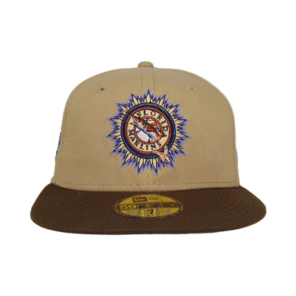 Florida Marlins Custom New Era Cap Camel Brown 10th Anni. beige
brown Front View