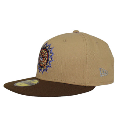 Florida Marlins Custom New Era Cap Camel Brown 10th Anni. beige
brown Back View
