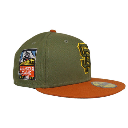 San Francisco Giants New Era Cap Olive ASG2007 olive Side View