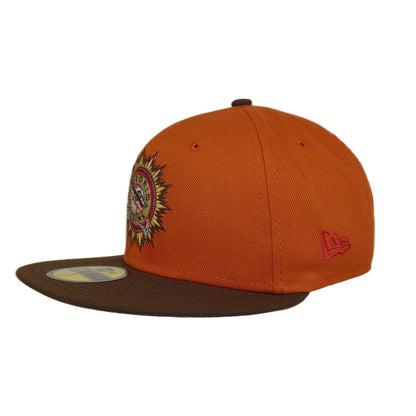 Florida Marlins Custom New Era Cap burned orange Brown 10th Anni. burnt orange
brown Back View