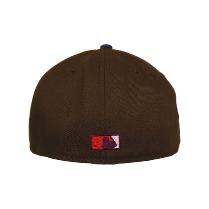 Houston Astros Custom New Era Cap Brown Denim 45th brown Undervisor View