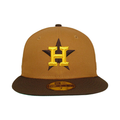 Houston Astros Custom New Era Cap Peanut Brown 45th peanut
brown Front View