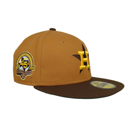 Houston Astros Custom New Era Cap Peanut Brown 45th peanut
brown Side View