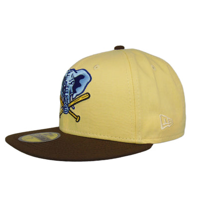 Oakland Athletics JF Custom New Era Cap Yellow Stomper WS89 yellow Back View